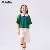 M.Latin Girls' Polo Collar Short Sleeve T-Shirt