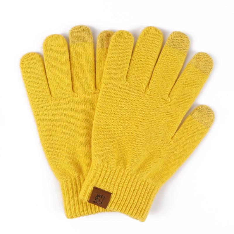 Gloves  Warm Winter  Five Finger Gloves  Candy Color  Finger Dividing Touch Screen Gloves  Student Writing Gloves  Prevent Cold