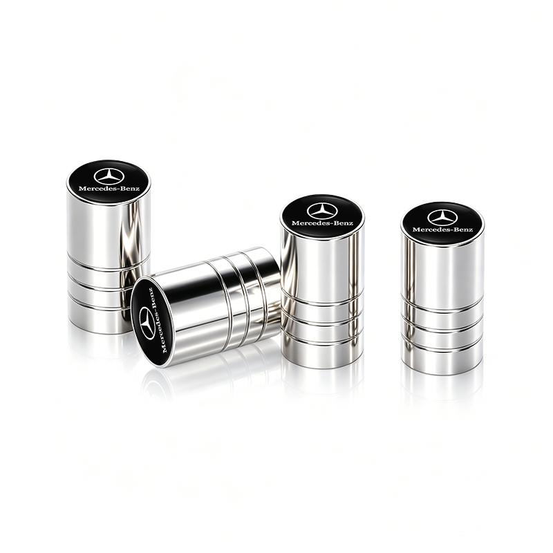 WAM3   4Pcs Car Tire Valve Cover Aluminum Alloy Car Wheel Tire Valve Caps For Mercedes Benz W210 W176 AMG CLS CLE CLA GLA GLB GLS Class
