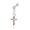 Zircon Stainless Steel Cartilage Stud Earrings - European & American Style