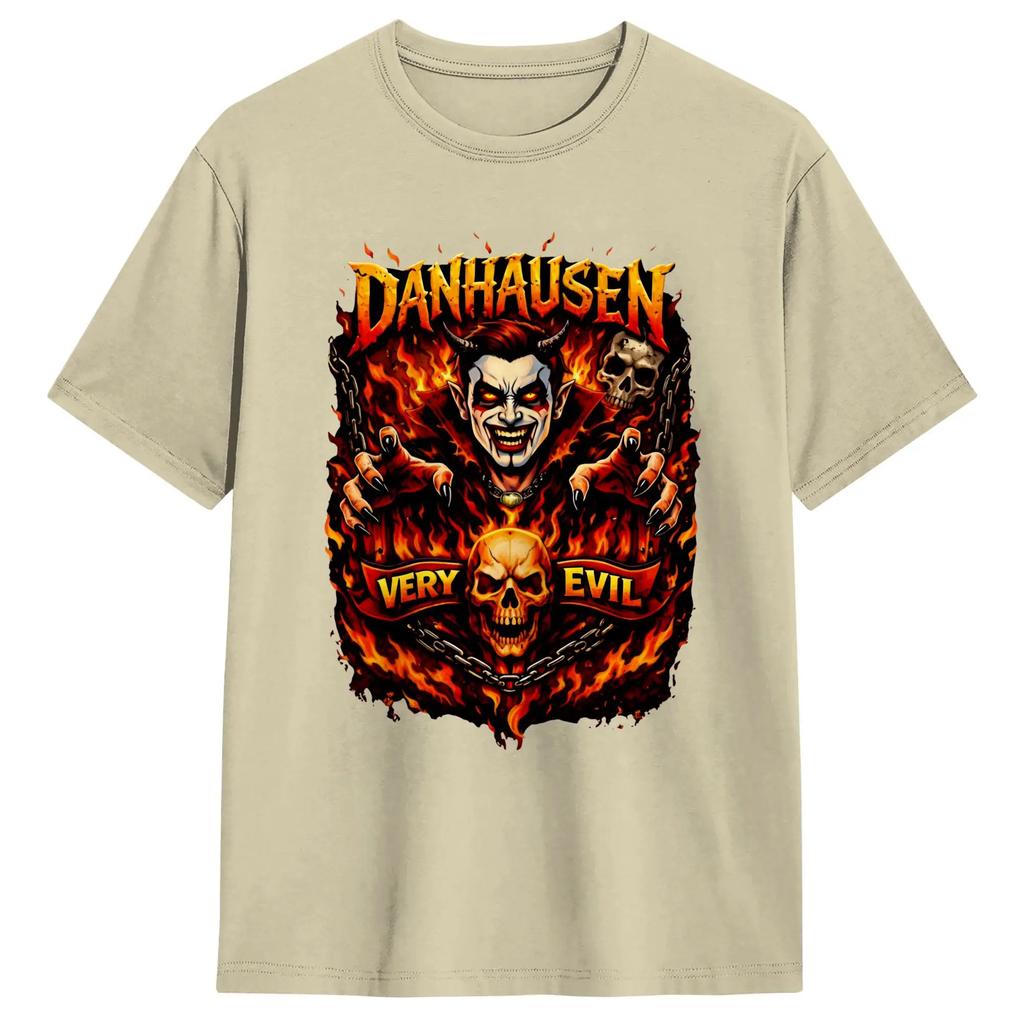 Danhausen Wrestling Very Evil T Shirt Beach  Hip Hop T-Shirts Men Cotton O Neck Oversize Top Tees Short Sleeve Y2K Casual Tshirt