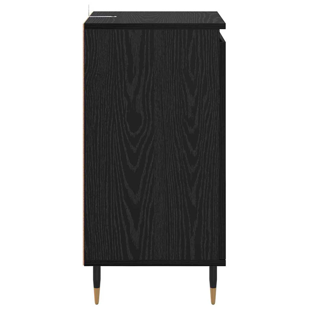 Sideboard 2 Pcs Black Oak Look 40 X 35 X 70 Cm