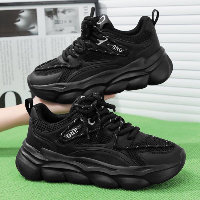 

Men s shoes 2024 spring new Korean trendy men s comfortable running shoes platform-soled sports shoes mesh breathable versatile casual shoes 39