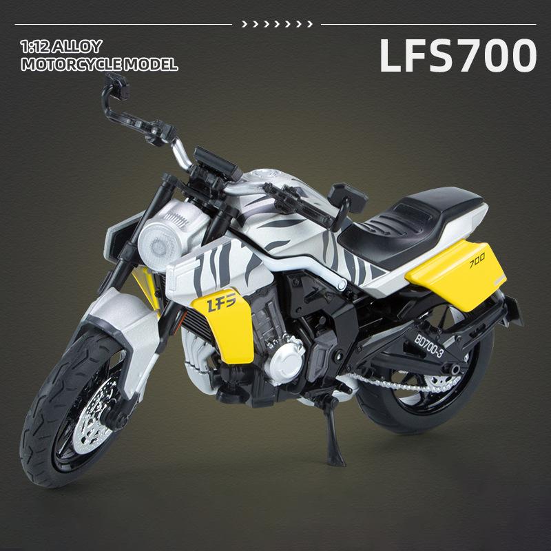 1/12 BENDA LFS700 Diecast Motorcycle Model Toy Replica with Sound & Light Birthday Gift Christmas Gift Collection Bike