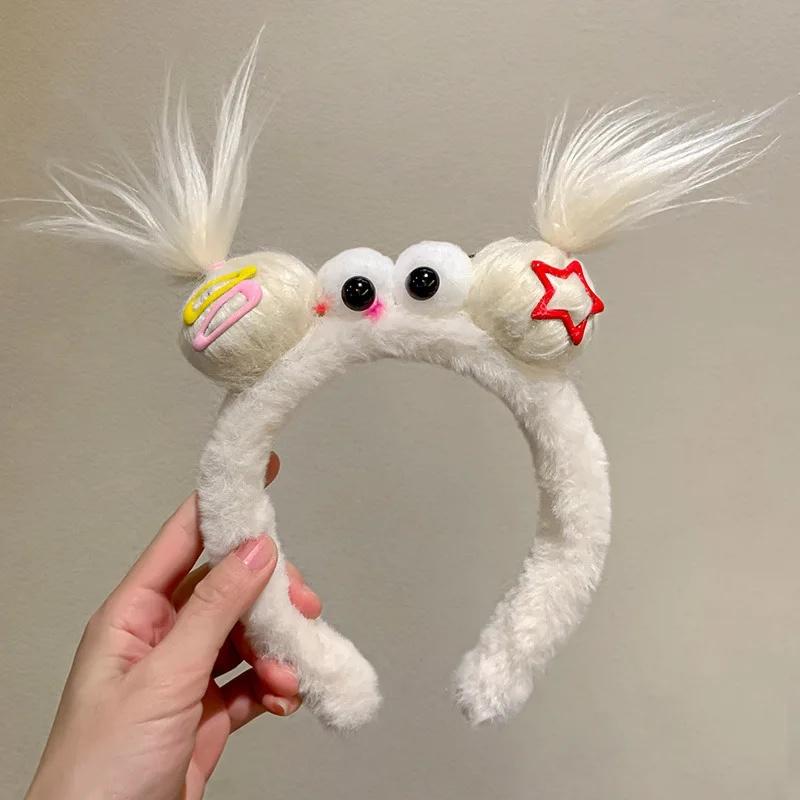 

1/2PCS Girls Plush Hairband Clown Doll Design Funny Hair Clip for Christmas Gift Children Cosplay Collection Party Hair Decor