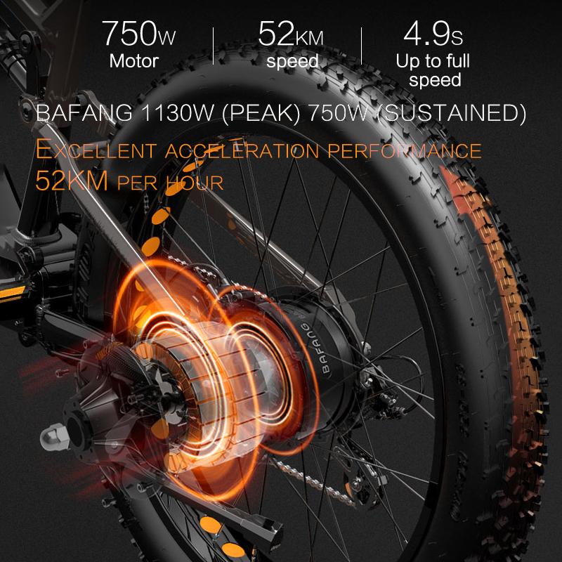 LANKELEISI RV800 Plus elektrikli bisiklet 750W motor 48V20AH pil 140 km hız e-bisiklet 26*4.0 inç büyük lastik yetişkin elektrikli bisiklet