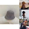 Stylish Khaki Or Black Suede Bucket Hat For Women Perfect For Fall And Winter