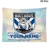 Custom Name Footscray Bulldogs Printed Tapestry – Wall Hanging for Bedrooms, Dorms, and Home Decor