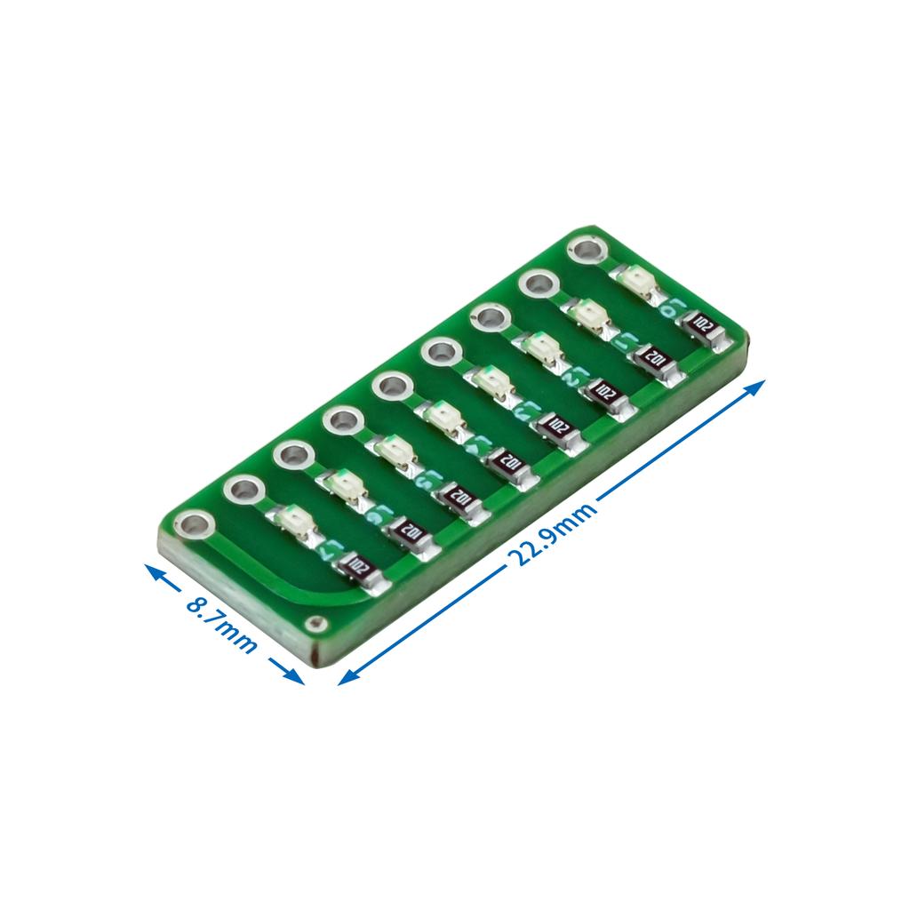 8-segment 8-bit LED Port Test Lamp Indicator Running Water Port Test Lamp Red, Green and Blue Colors Optional Diy Kit Electronic