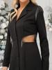Trenchcoat mit Cutouts und Glitzerdekor