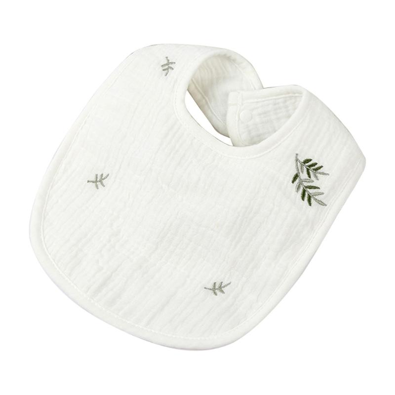 1pc Solid Colour Cotton Gauze Baby Bibs Ruffle Lace Infant Newborn Feeding Burp Cloth Saliva Towel Adjustable Bandana Drool Bibs