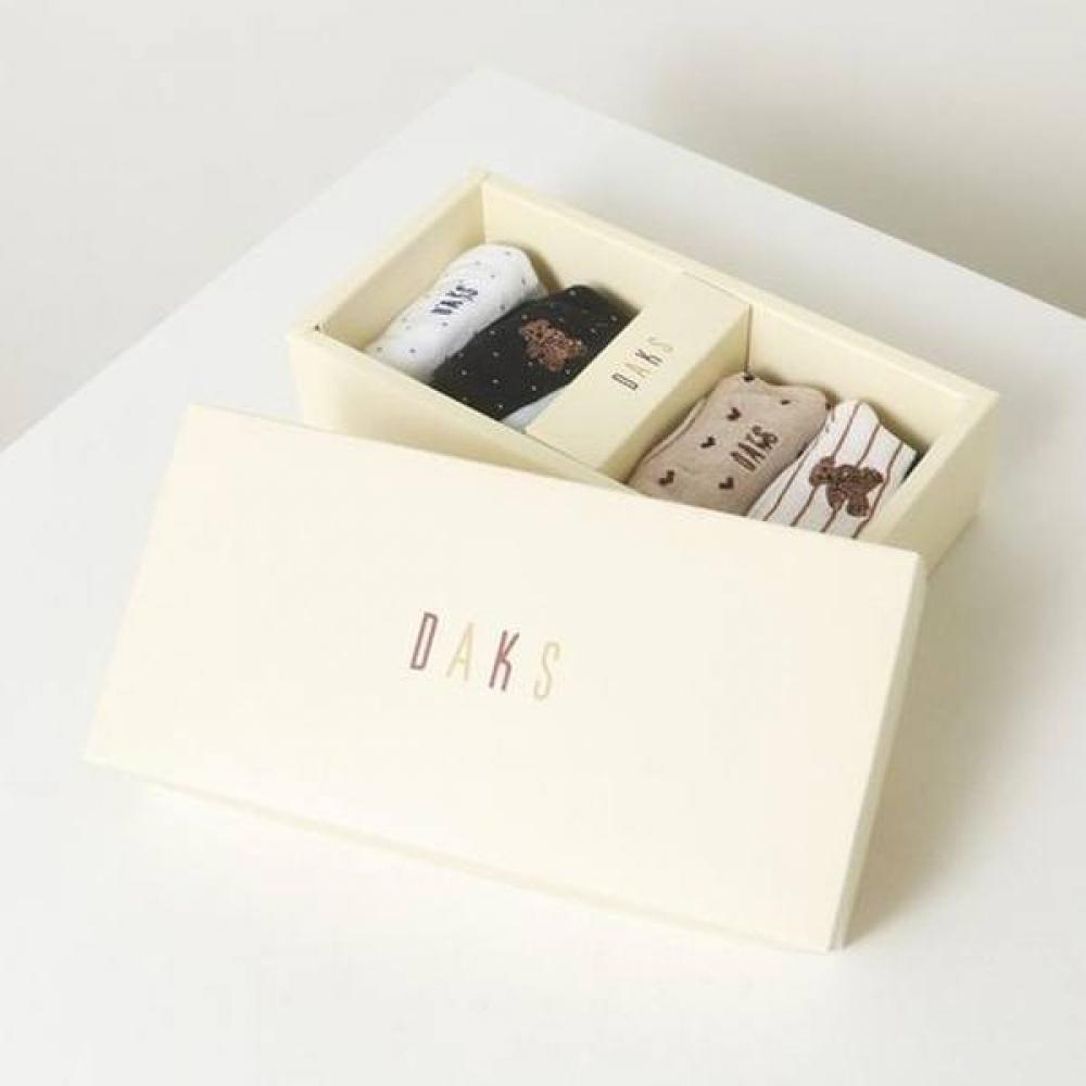 Daks Mixed Pattern Fake Socks 4 Pack Dbss5e241wt Single option