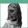 Horror Latex Zombie Maske Mit Weißen Haaren Für Halloween Kostüm Und Spukhaus Dekoration