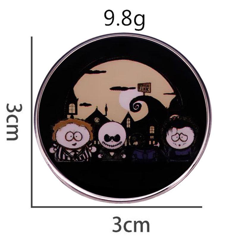 Nightmare Before Christmas South Park Metal Brooch Pin Badge