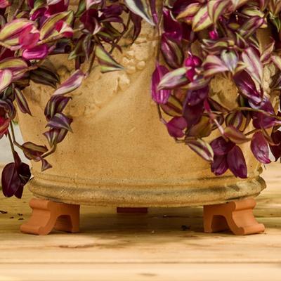 3 Pcs Resin Flower Pot Feet Reusable Plant Pot Riser Outdoor Indoor Potted Plants Planter Support Feet for Flowerpot with Straight or Flat Edge