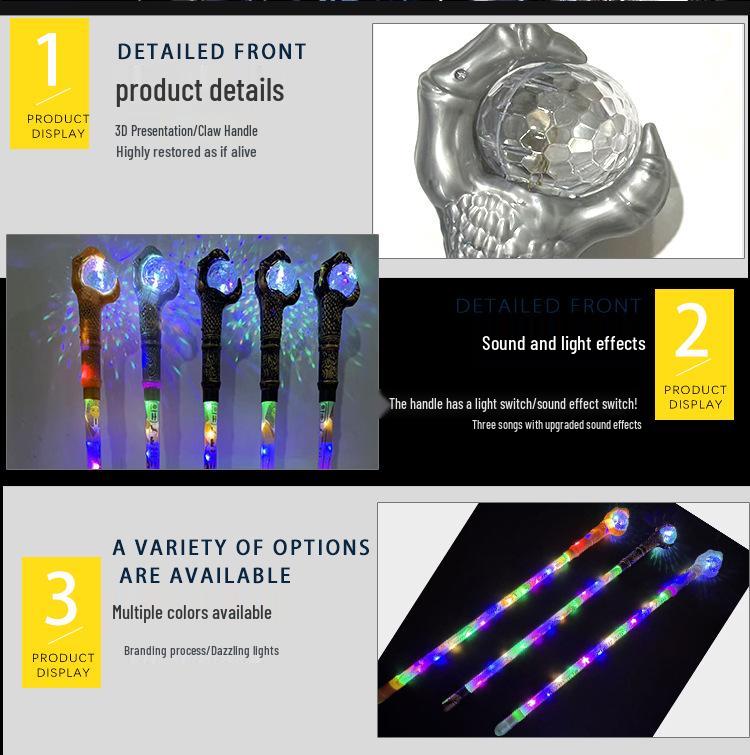 Glow-in-the-Dark Halloween Demon King Scepter Cane Wand