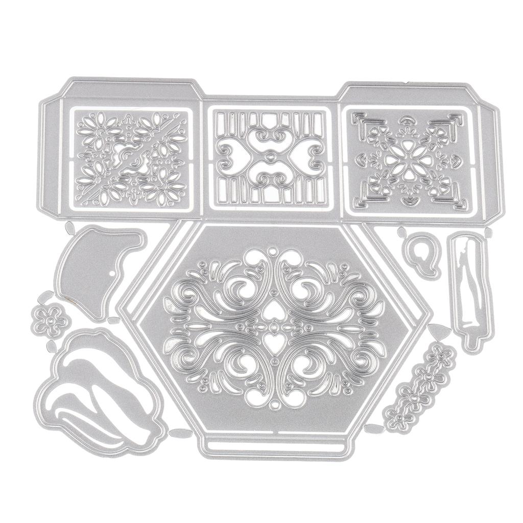 Cutting Die Metal Hex Box Carbon Steel Embossing Cutting Plates for Paper Handicraft Case Carvin