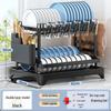 Nordic 2-Tier Kitchen Countertop Dish Drying & Storage Rack