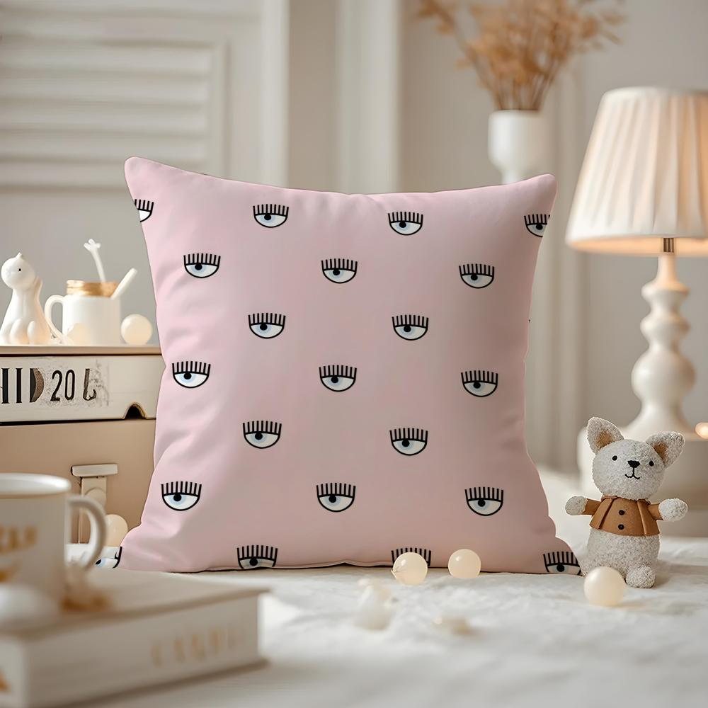 Cushion Cover Pattern Printed Pillowcase For Living Room Sofa Cushion Cover & Bedroom Decor C-CHIARA FERRAGNICOOL