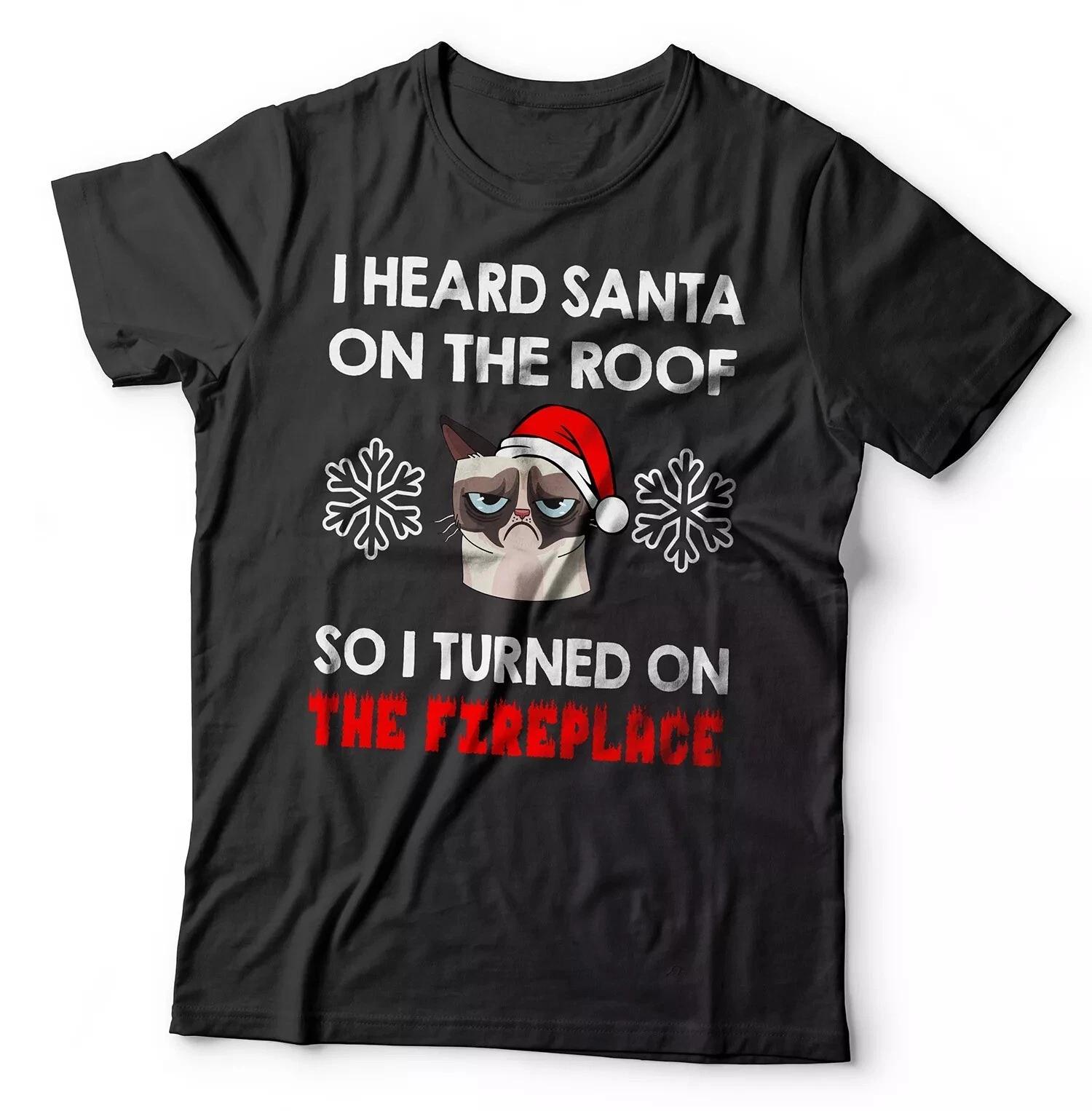 Funny Santa Christmas T-Shirt Xmas Party Tee Shirt XL
