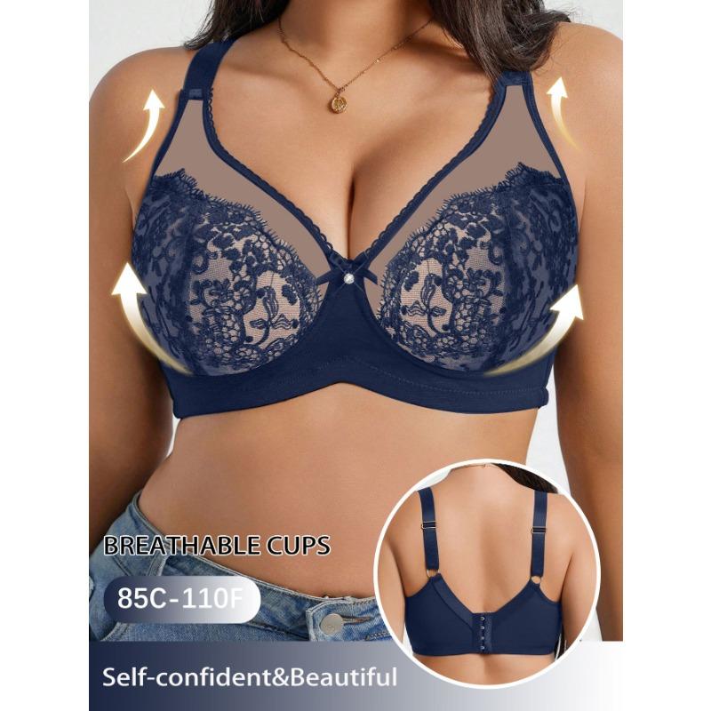 Women S Sexy Lace Embroidered Push Up Bra For Large Bust