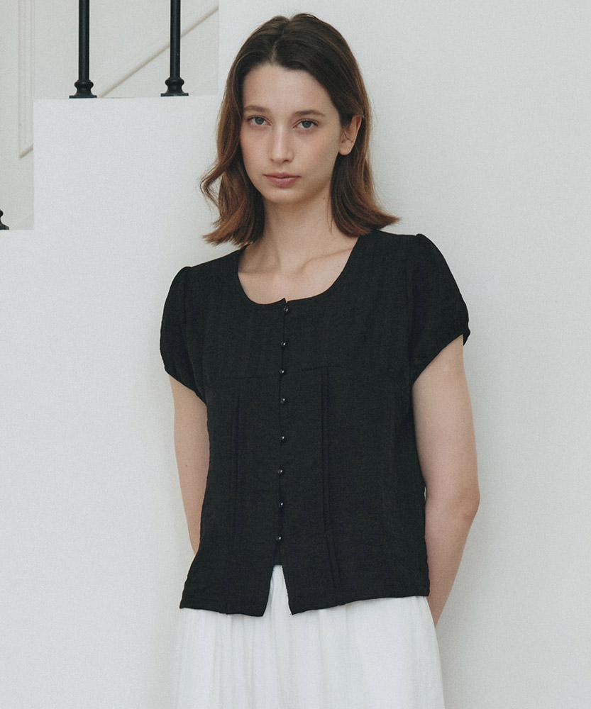 AAU Ray Puff Blouse_Black