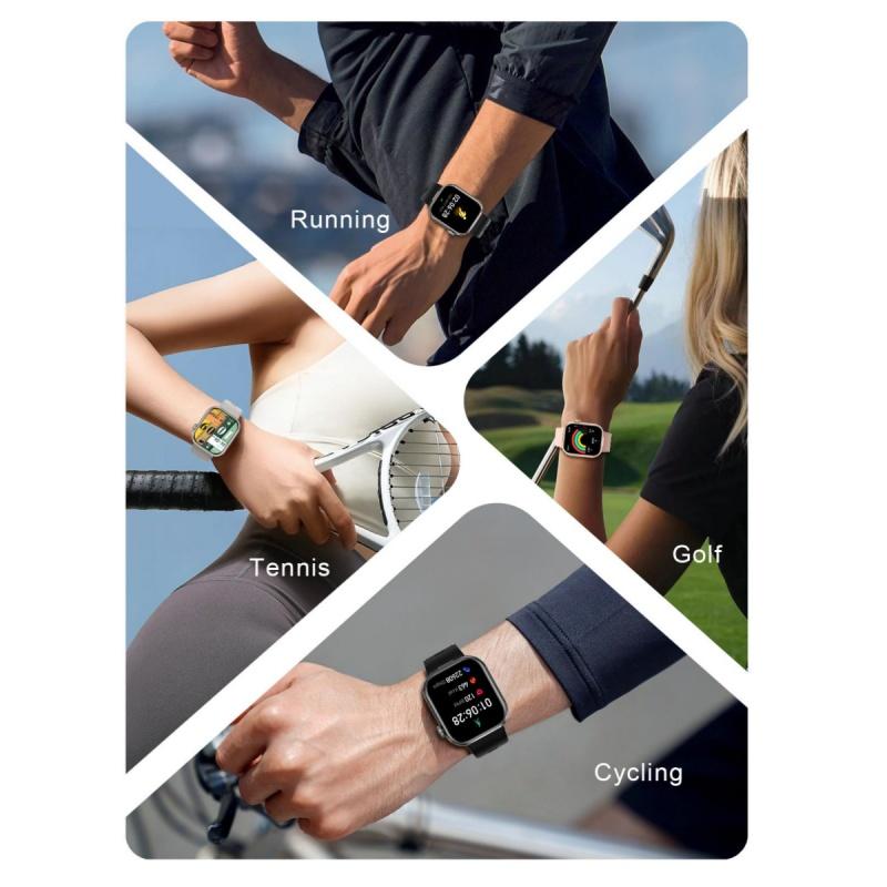 Rainbuvvy T99 TWS Smartwatch Wireless Earbuds 2.02inches IPS 320x385 BT5.0 Bluetooth Call IP67 Waterproof Smart Bracelet 300mAh Support Multi-language