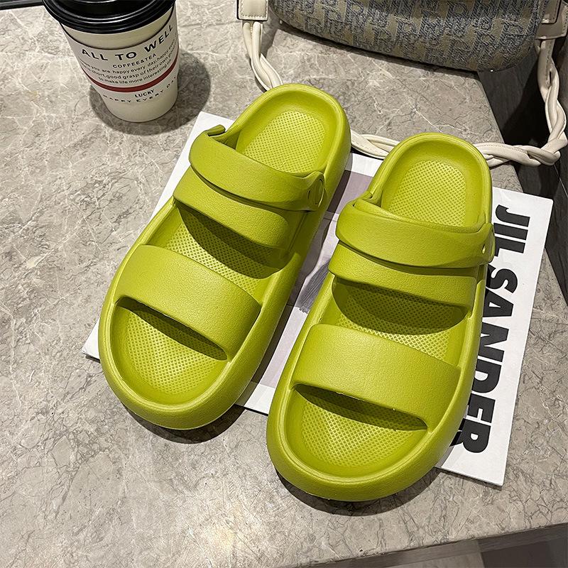Sandalias de EVA con Doble Tira a Prueba de Olores y Suela Gruesa y Suave, Antideslizantes, para Uso en Casa y al Aire Libre