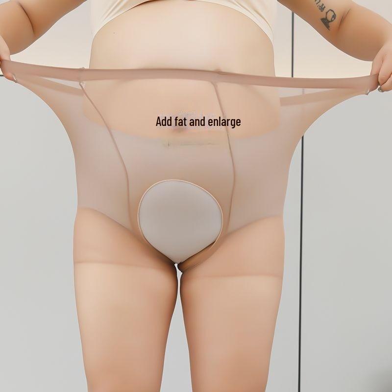 Velké dámské punčochy s otevřeným rozkrokem (Vejde se do 150 lb)