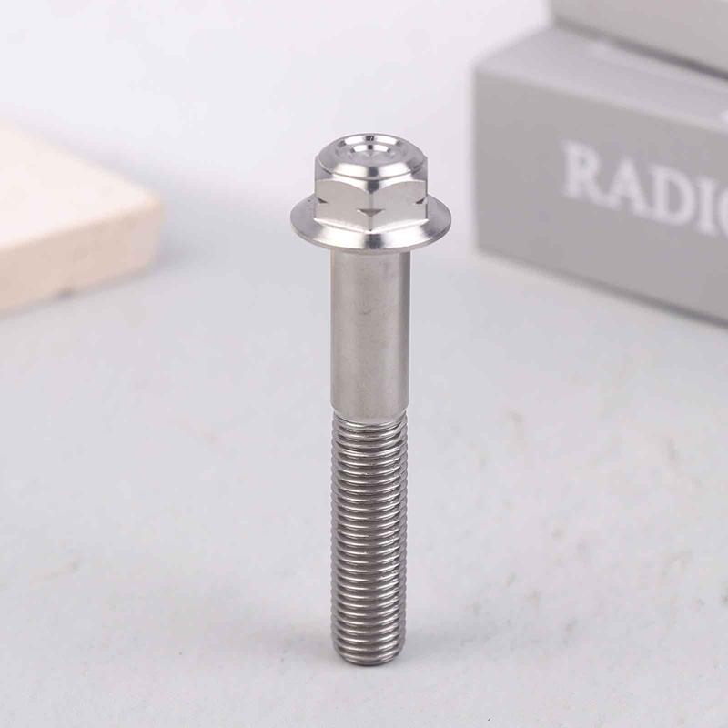 Titanium Alloy Flange Head Screw M6M8M10 Motorcycle, Car Modification, Weight Reduction, External Hexagonal Screw