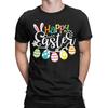Happy Easter Bunny Rabbit Face T Shirt Summer  Trendy Cool T Shirts Men Pure Cotton O Neck Clothing Short Sleeve Tshirt