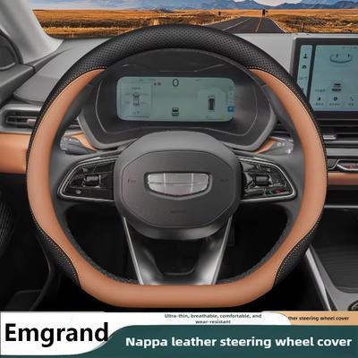 Leather Car Steering Wheel Cover for Geely Emgrand 2024 2025 2026 Accessories