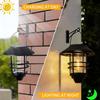 Solar Wall Lantern Lights 2 Pack Outdoor Wall Lantern Stainless Steel Hooks