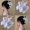Simulated Serene Charm Purple Lily Flower Grab Clip Hairpin Femininity Disc Hair Shark Clip Atmosphere Elegant Charm Hair Accessories