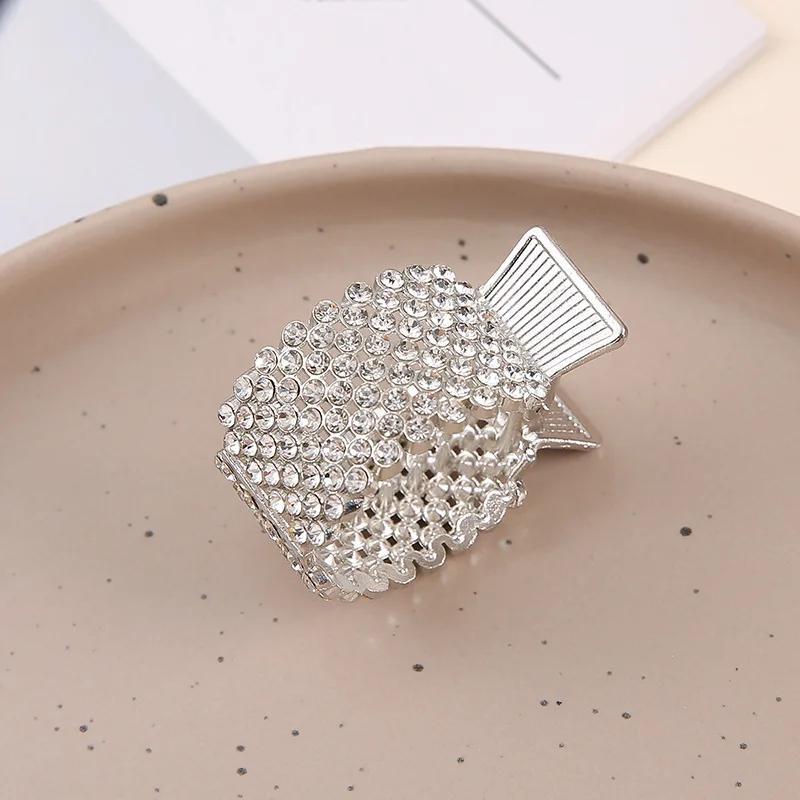 1 Stück Elegante, funkelnde, dekorative Haarklammern mit Strasssteinen, rutschfeste Pferdeschwanzhalter, trendiges Haar-Styling-Zubehör für Frauen