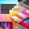 U2-058-LT020 2PCS Type C Male To iP Female 27W Power 480Mbps Data Adapter for Phone Tablet Laptop