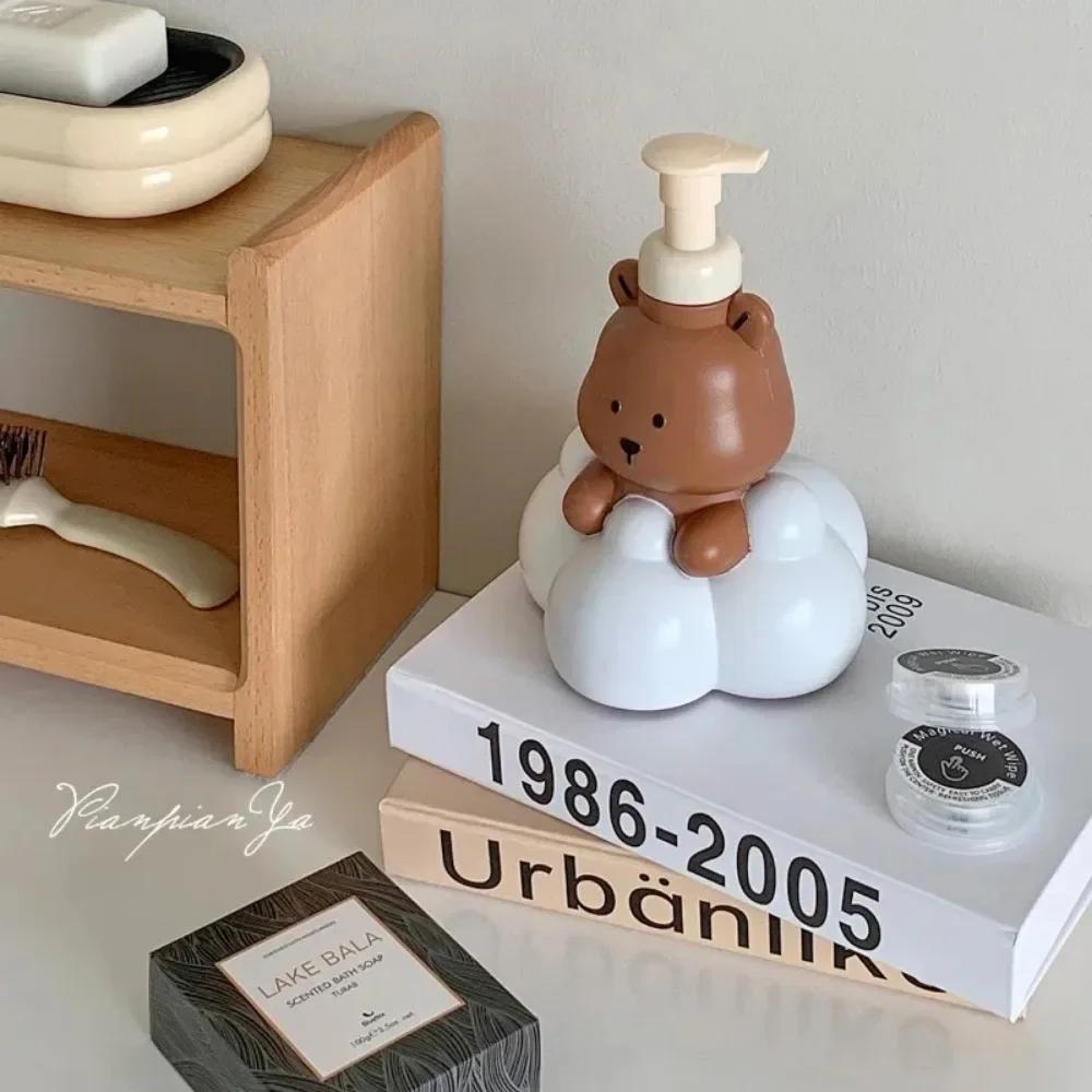 1 Stück Cartoon Bär Aufschäumflasche Drück-Sprühflasche Badezimmer Handdesinfektionsmittel Shampoo Pumpflasche Tragbarer Seifenspender