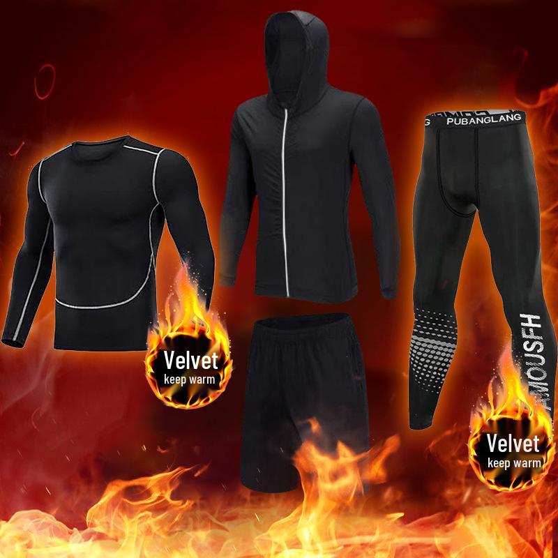Men's High Elasticity Winter Running Base Layer Suit