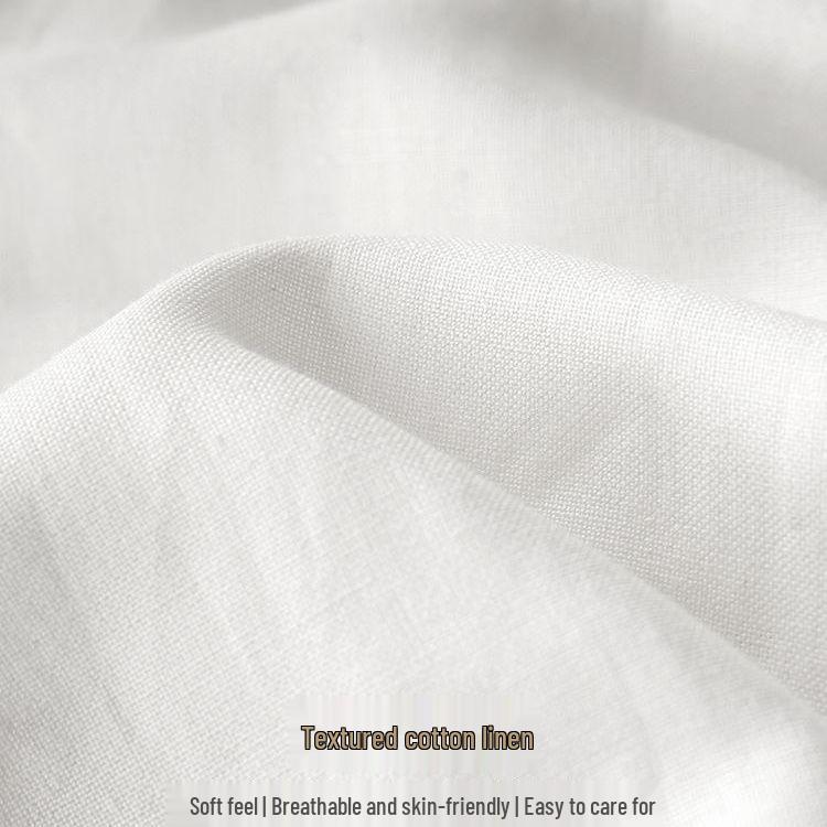 Women's Cotton Linen Wide-Leg High-Waisted Pants - Summer Loose Casual Straight-Leg Long Pants