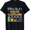 Schulhausmeister Batterielebensdauer Hausmeister T-Shirt - Herren Sommer Baumwolle Grafik T-Shirt