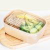 Fangcaodi Einweg Dicke Kraftpapier Take-away Boxen, 750ml*15 Sets, Lunchboxen, Fast-Food-Behälter, Obst-Picknickboxen mit Deckeln, Papierschalen