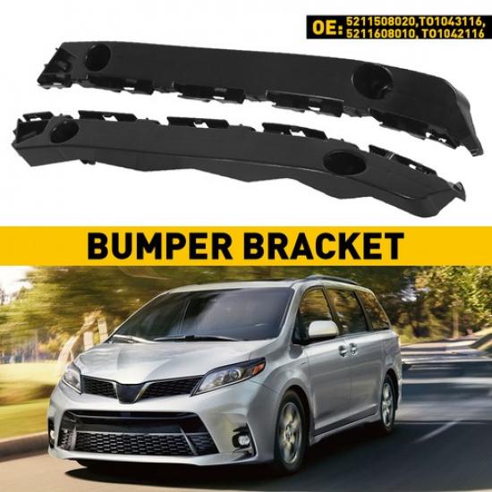2X Front Left+Right Retainer Bumper Brackets For Toyota 2011 5211508020 Sienna