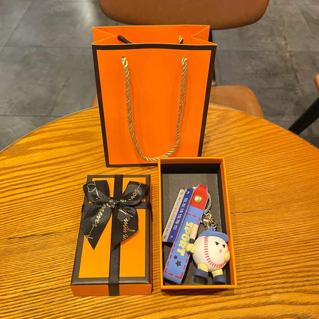 Original Badminton Figurine Keychain Fashionable Fun Cartoon Tennis Pendant Small Gift Football-related Souvenir