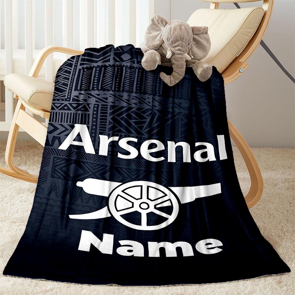 Arsenal Fan Art Personalized Text Blanket Gift Personalized Blanket Ultra-Soft Throw For Home Decor Office Bedding Seaside Four Seasons Universal