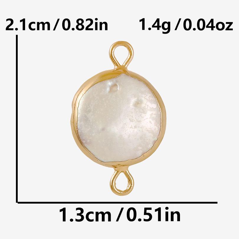3pcs Real Natural Shell Pendants For Jewelry Making Supplies Geometric Round Cross Star Pearl Charm DIY 304 Stainless Steel Ring