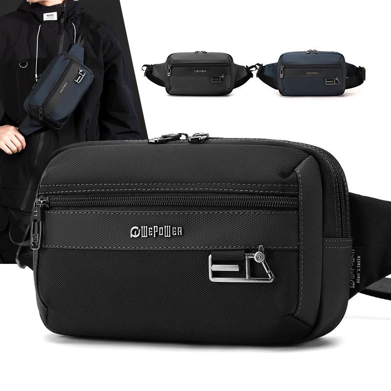 Minimalist Handheld Chest Bag Business Korean Style Men's Crossbody Bag Casual Sports Phone Shoulder Pouch