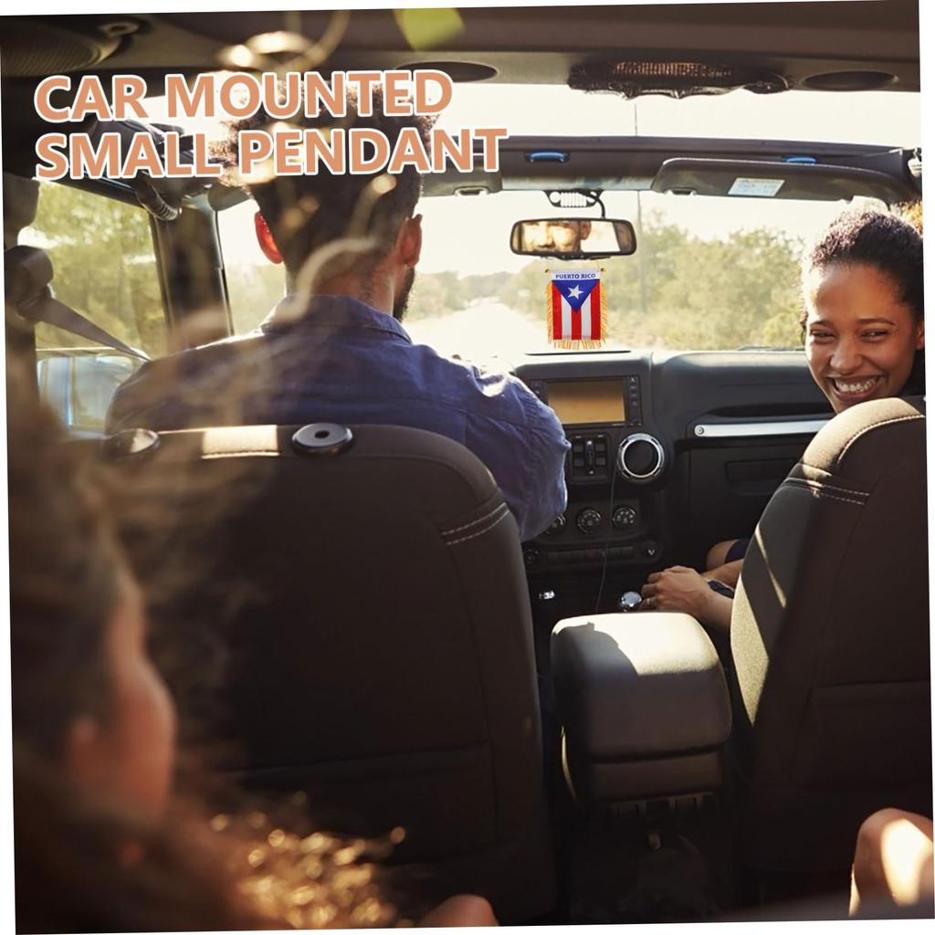 LALADEFIEE Rear View Mirror Hanging Flag Car Ornament Rear View Mirror Rear View Mirror