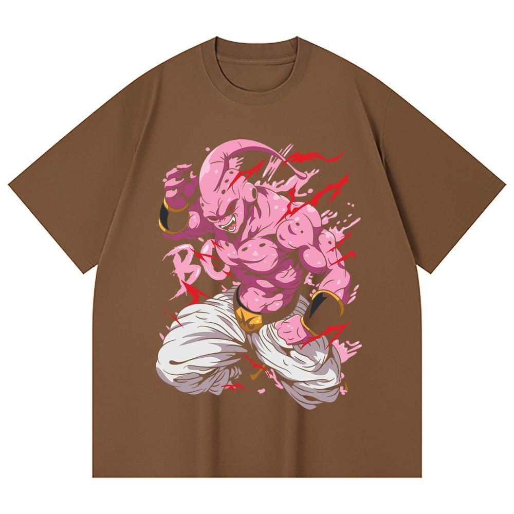 230 Gsm 100% Cotton Dragon Ball V13 Majin Buu Print Unisex Heavy Cotton T Shirt