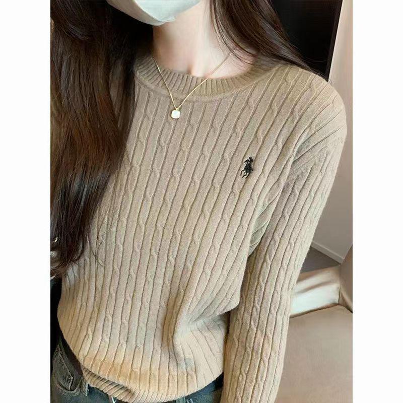 Pulover larg tricotat cu cabluri retro pentru femei - Stil coreean Toamnă/Iarnă