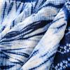 Ethnic Tie-Dye Blue & White Cotton-Linen Scarf: Mori Girl Travel Shawl & Literary Accessory